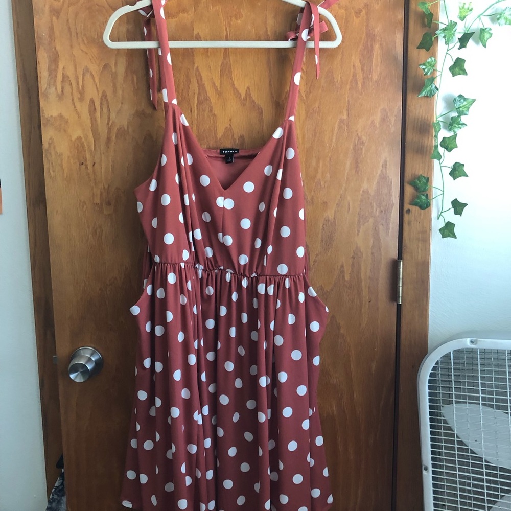 Midi dotted orange torrid sundress